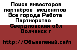 Поиск инвесторов, партнёров, меценатов - Все города Работа » Партнёрство   . Свердловская обл.,Волчанск г.